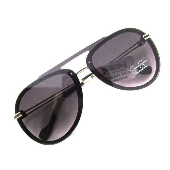 JESSICA SIMPSON J6195 SMK Matte Black Teardrop-Gold rimmed Sunglasses $50+ - Picture 1 of 9